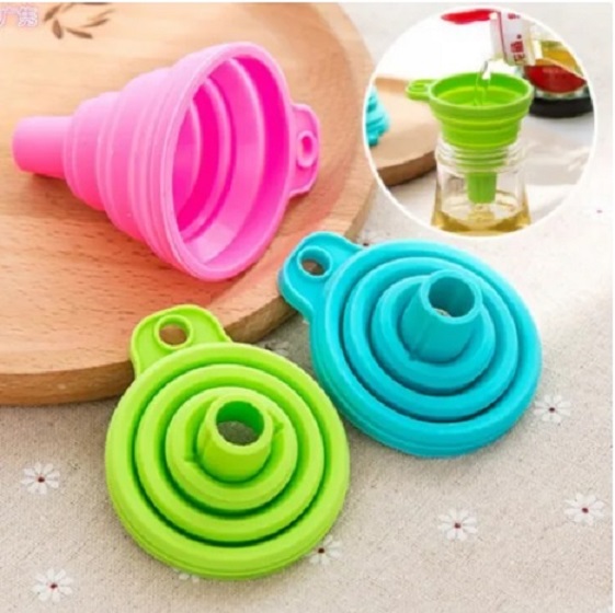 PACK 2 EMBUDOS PLEGABLES SILICONA PORTÁTIL MULTIUSO COCINA - 6