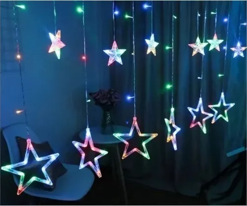 GUIRNALDA LUCES TUTIHOGAR LED NAVIDAD CASCADA ESTRELLAS 3 METROS - 1