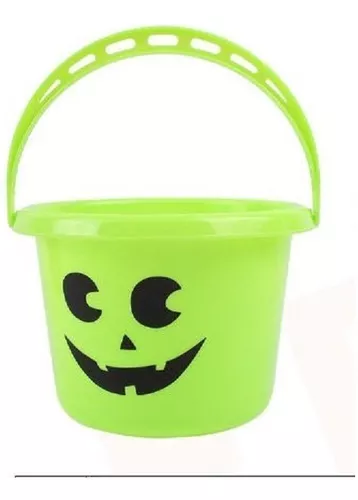 BALDE PLÁSTICO PARA DULCES CALABAZA HALLOWEEN 14 X 18 CM - 1