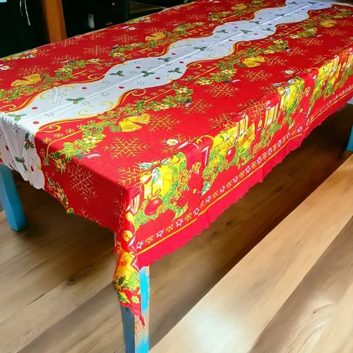 MANTELES NAVIDEÑOS ESTAMPADOS RECTANGULAR 150 X 220 CM - 1