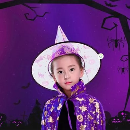SOMBRERO BRUJA TRANSPARENTE CON DORADO O PLATEADO HALLOWEEN - 3