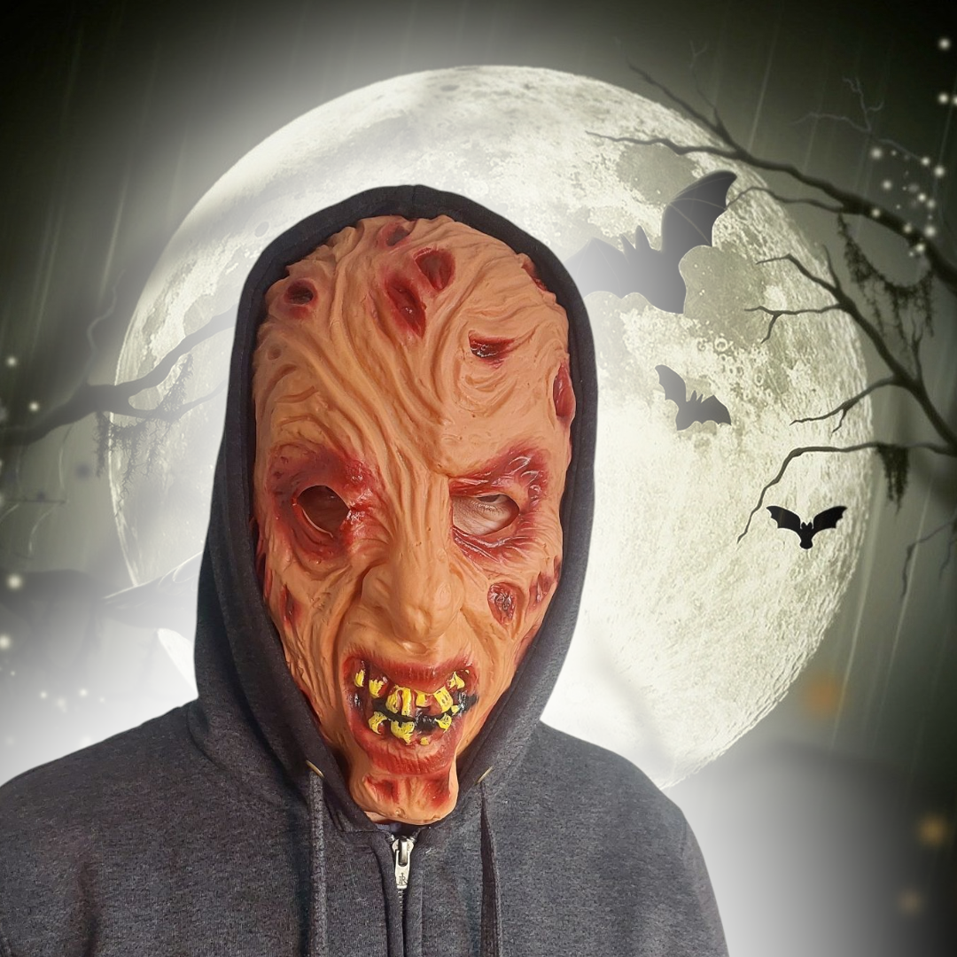 MÁSCARA TUTIHOGAR LÁTEX FREDDY KRUEGER COSPLAY DISFRAZ HALLOWEEN ADULTO - 1
