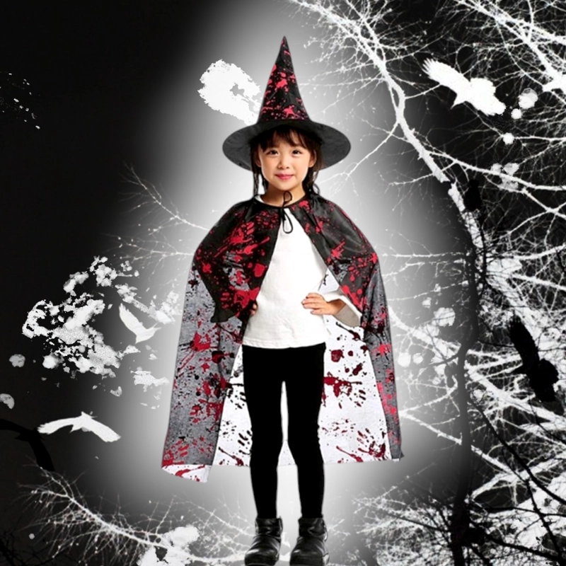 CAPA SANGRIENTA PARA NIÑOS 80 CM. HALLOWEEN - 1