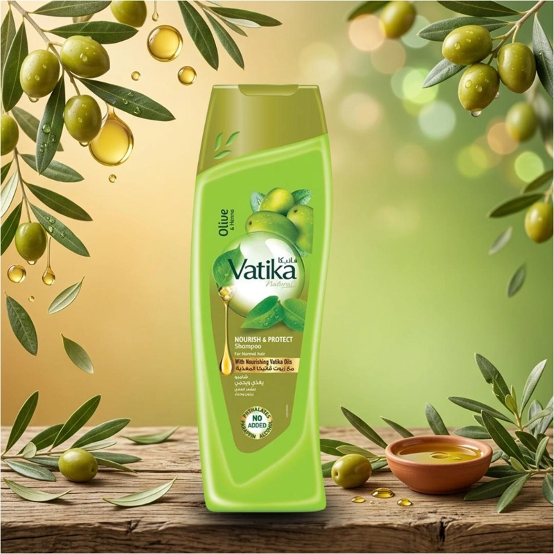 SHAMPOO VATIKA NATURALS OLIVA 400 ML Y HENNA NUTRE Y PROTEGE - 2