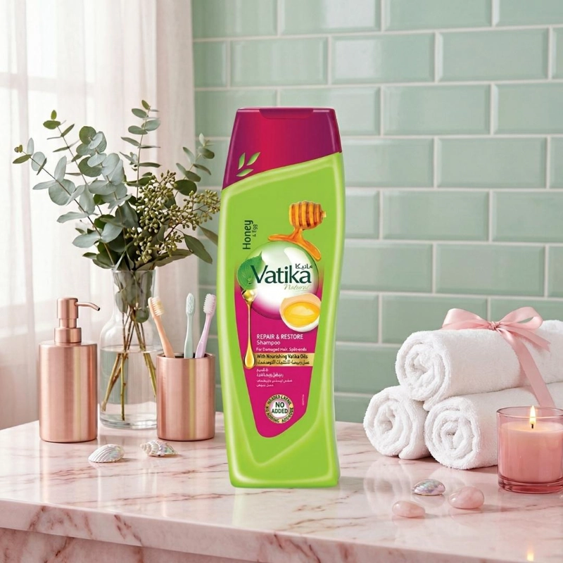 SHAMPOO VATIKA NATURALS 400 ML PROTEÍNA DE HUEVO - 3