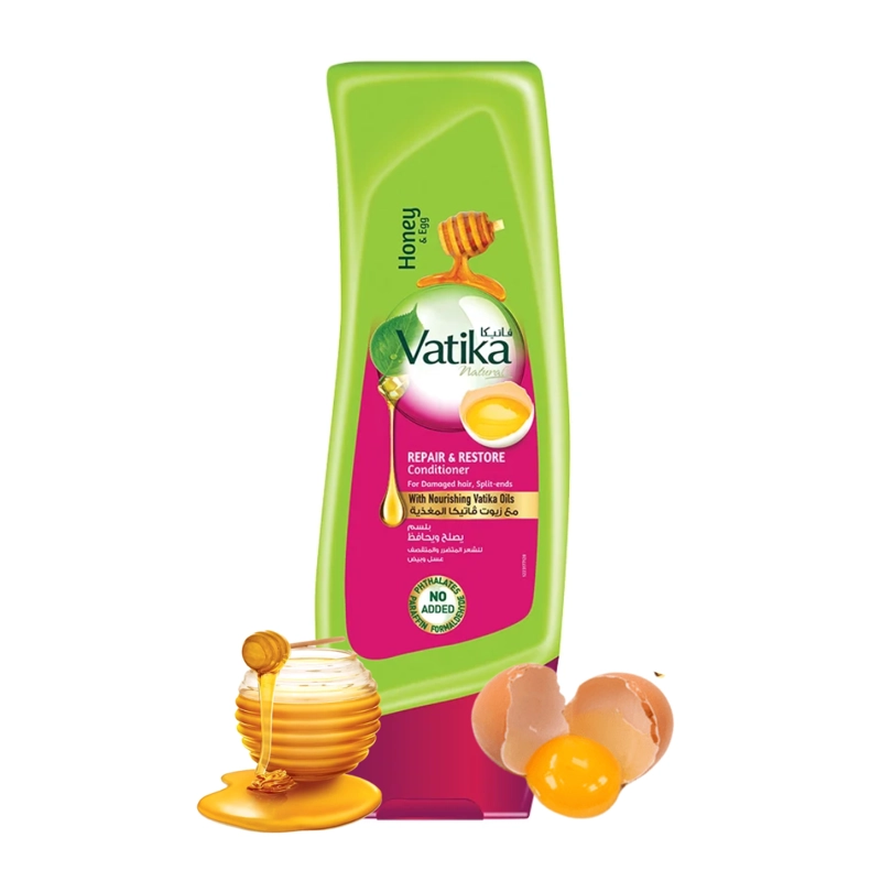 ACONDICIONADOR VATIKA NATURALS 400 ML MIEL Y HUEVO REPARA Y RESTAURA - 2