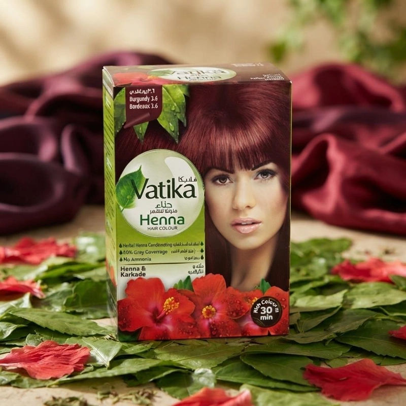 TINTURA CABELLO VATIKA NATURALS 6 SACHETS HENNA COLORACIÓN BORGOÑA - 2