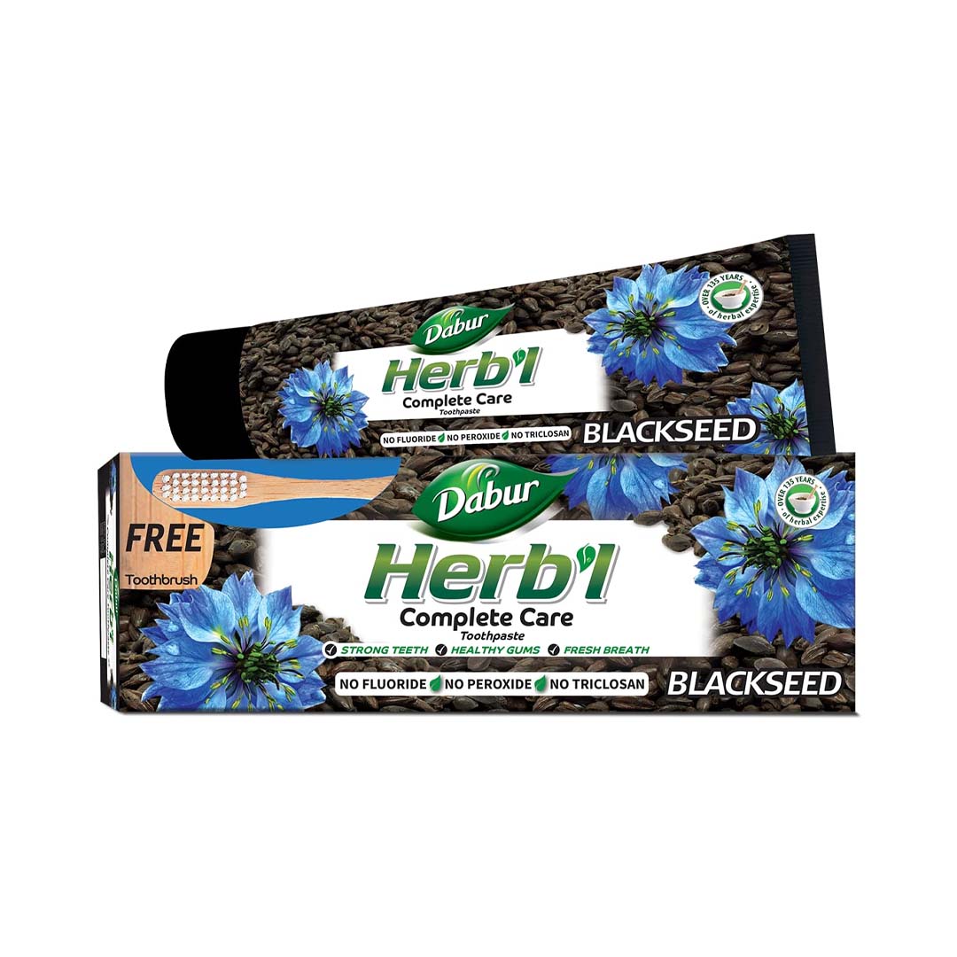 PACK DABUR AMLA PASTA DENTAL HERB'L SEMILLA NEGRA + CEPILLO DE DIENTES - 1