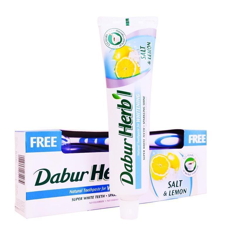 PACK DABUR AMLA PASTA DENTAL HERB'L SAL & LIMÓN + CEPILLO DE DIENTES - 1