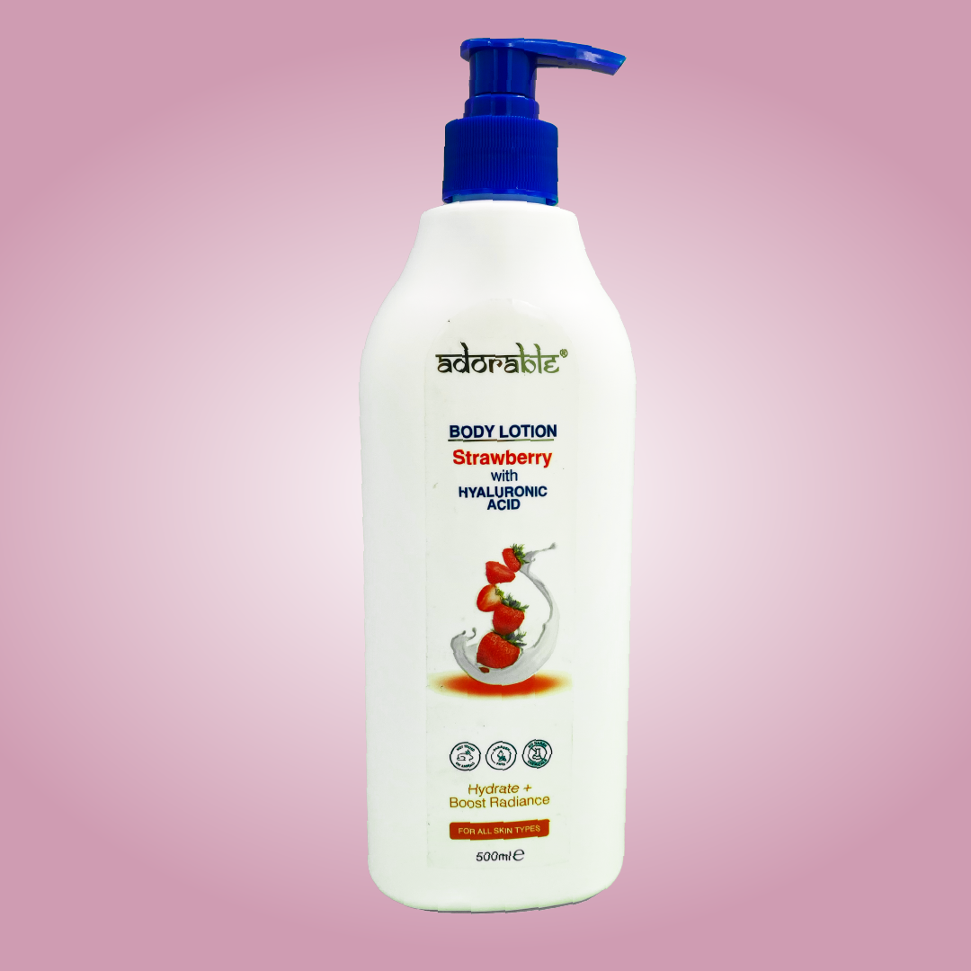 ADORABLE LOCIÓN CORPORAL FRUTILLA & ÁCIDO HIALURÓNICO 500 ML - 2