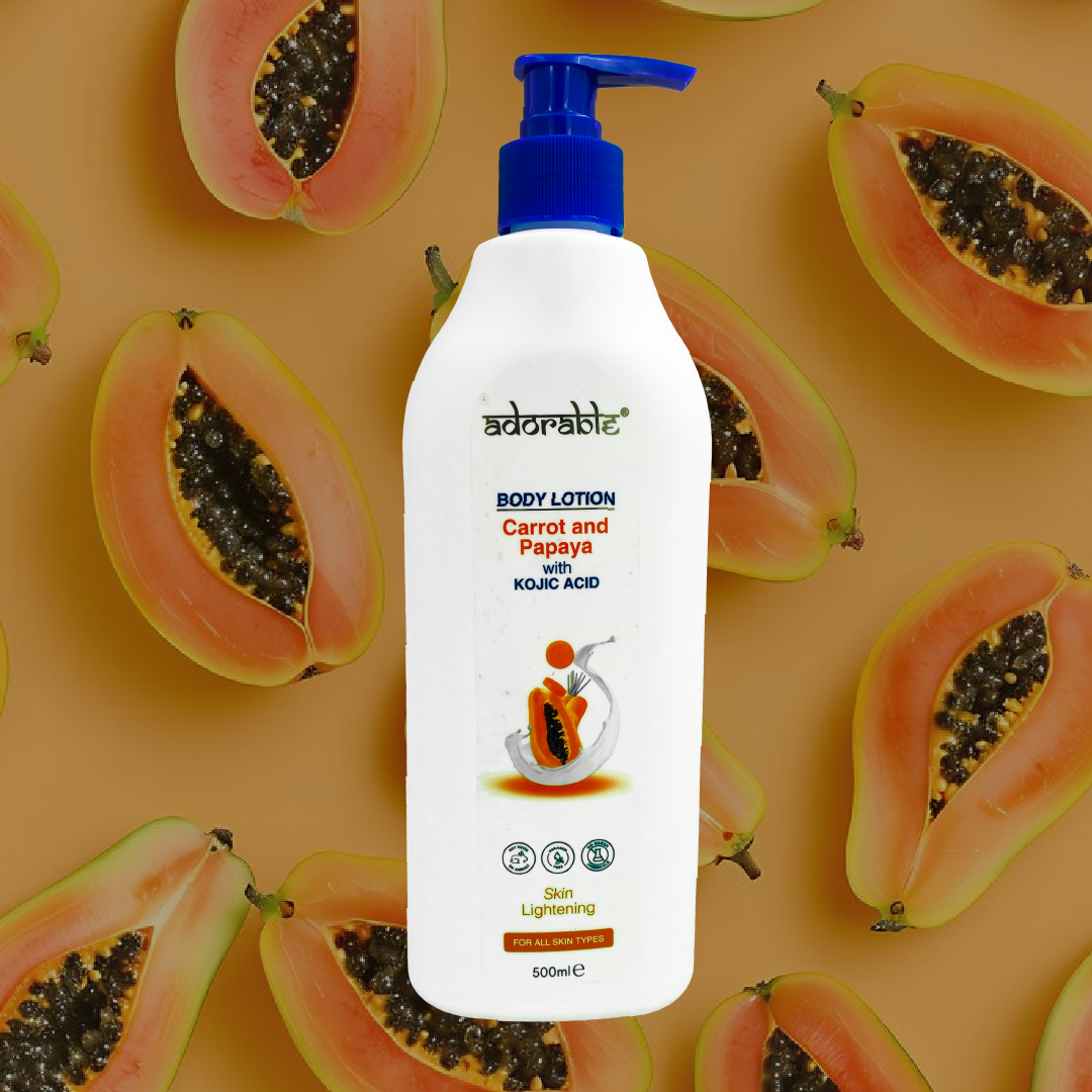 ADORABLE LOCIÓN CORPORAL PAPAYA CARROT & ACIDO KOJICO 500 ML - 3