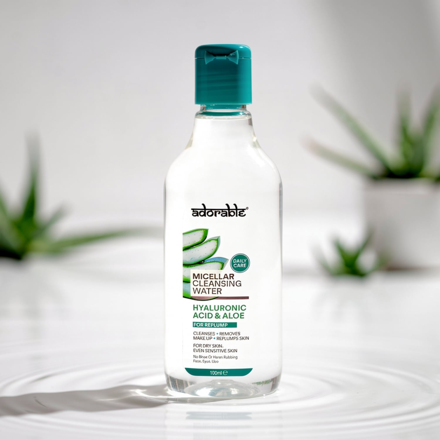 ADORABLE AGUA MICELAR ACIDO HIALURONICO & ALOE 100 ML - 2