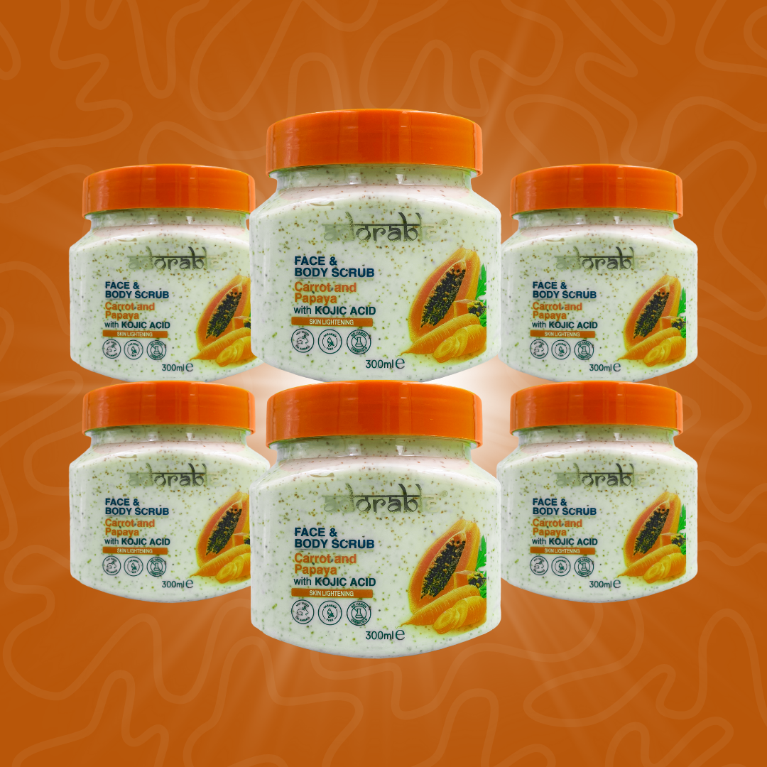 PACK ADORABLE 6 EXFOLIANTES ZANAHORIA-PAPAYA & ÁCIDO KÓJICO 300ML - 2