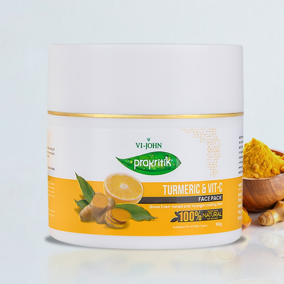 PRAKRITIK MASCARILLA FACIAL TURMERIC Y VIT C 100 GR - 2