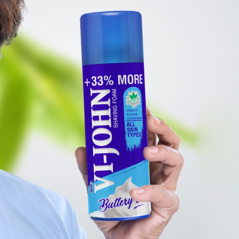 VI-JOHN ESPUMA DE AFEITAR TODO TIPO DE PIEL 400 GR - 3