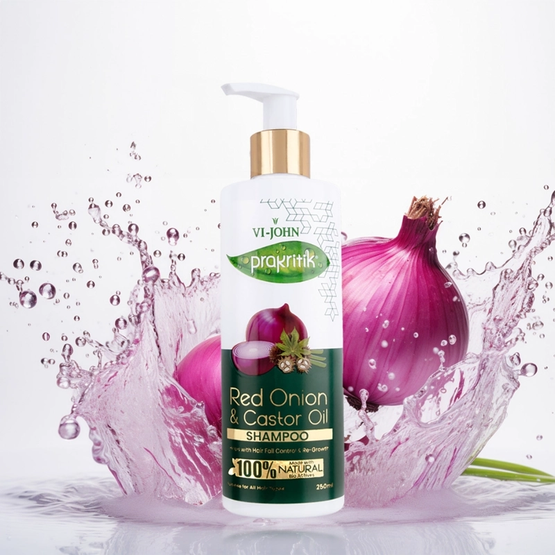 PRAKRITIK SHAMPOO CEBOLLA EN COLOR ROJO Y CASTOR 250 ML - 3