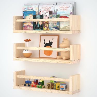 SET DE 3 REPISAS FLOTANTES MINIMALISTAS BARANDAS 50CM - 4