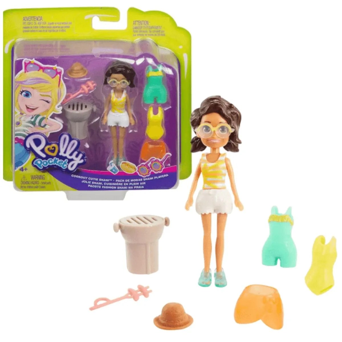 JUGUETE MATTEL MULTICOLOR POLLY POCKET SURTIDO DE MODAS SHANI PLAYERA GDM01 GMF77 - 5