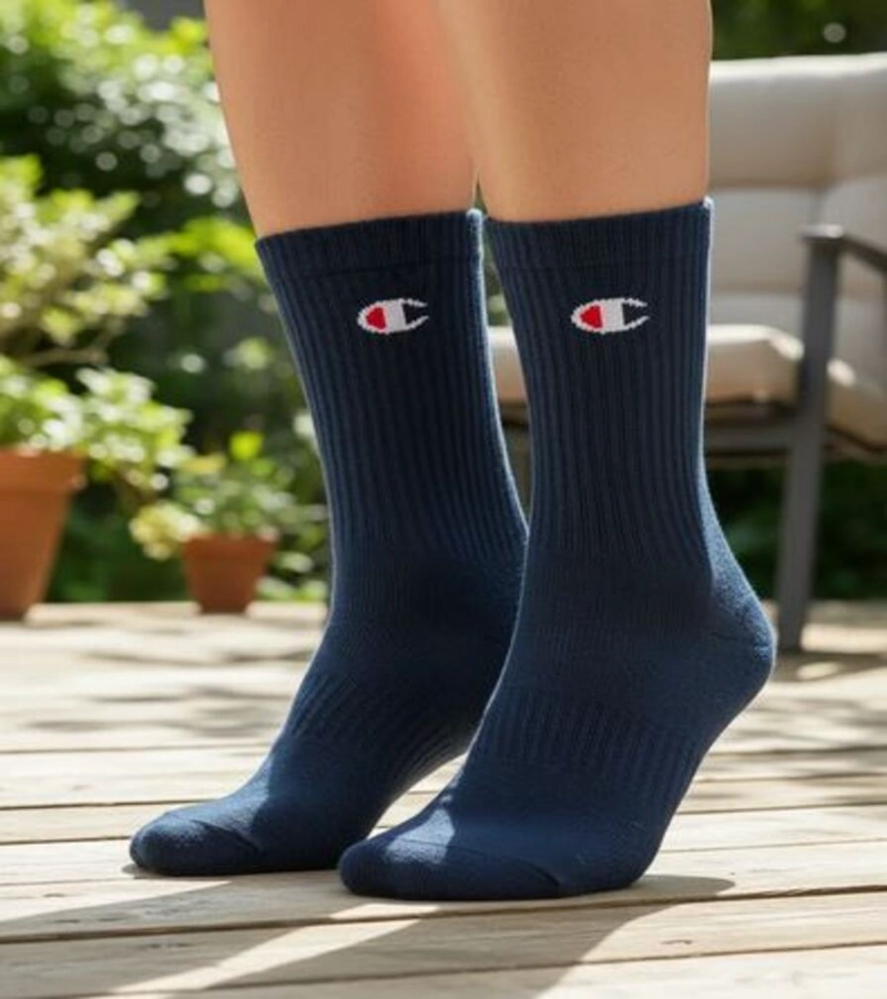 CALCETINES MEDIAS CHAMPION 3 PARES CREW 3P NAVY - 2