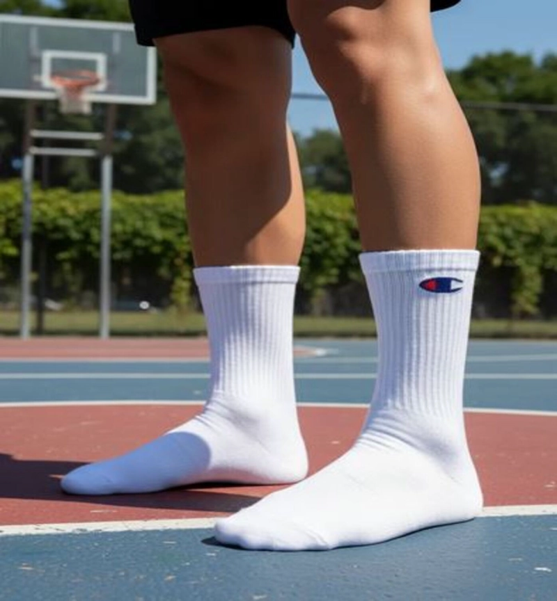 CALCETINES MEDIAS CHAMPION 3 PARES CREW 3P WHT - 2