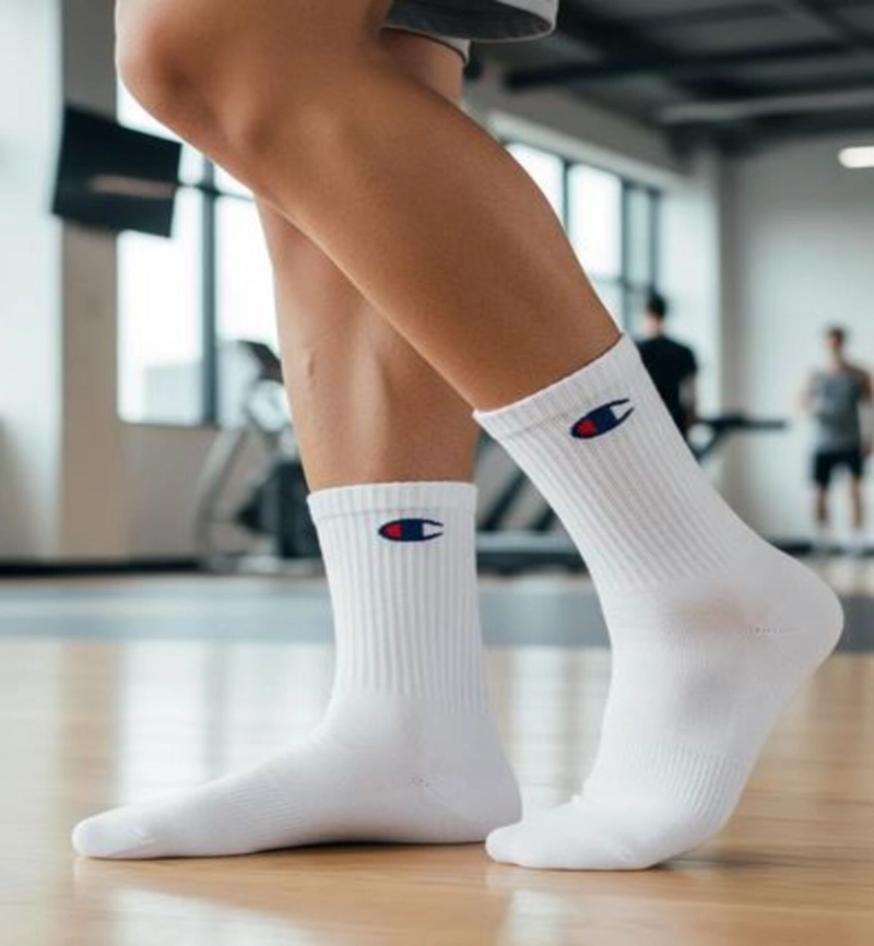 CALCETINES MEDIAS CHAMPION 3 PARES CREW 3P WHT - 3