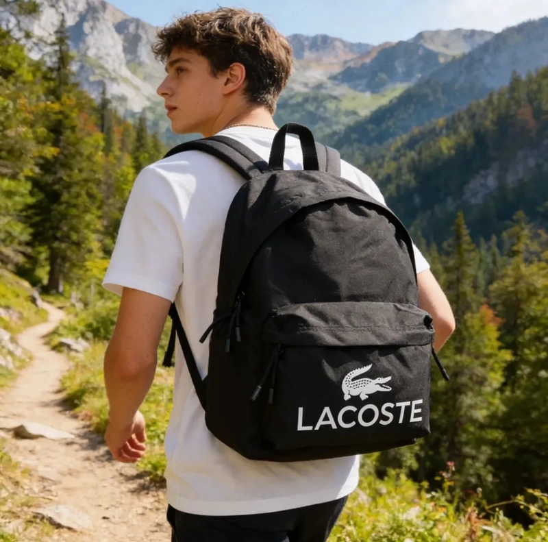 MOCHILA DEPORTIVA LACOSTE 19,9L NU5182Z POLIESTER CROC SPORT - 13