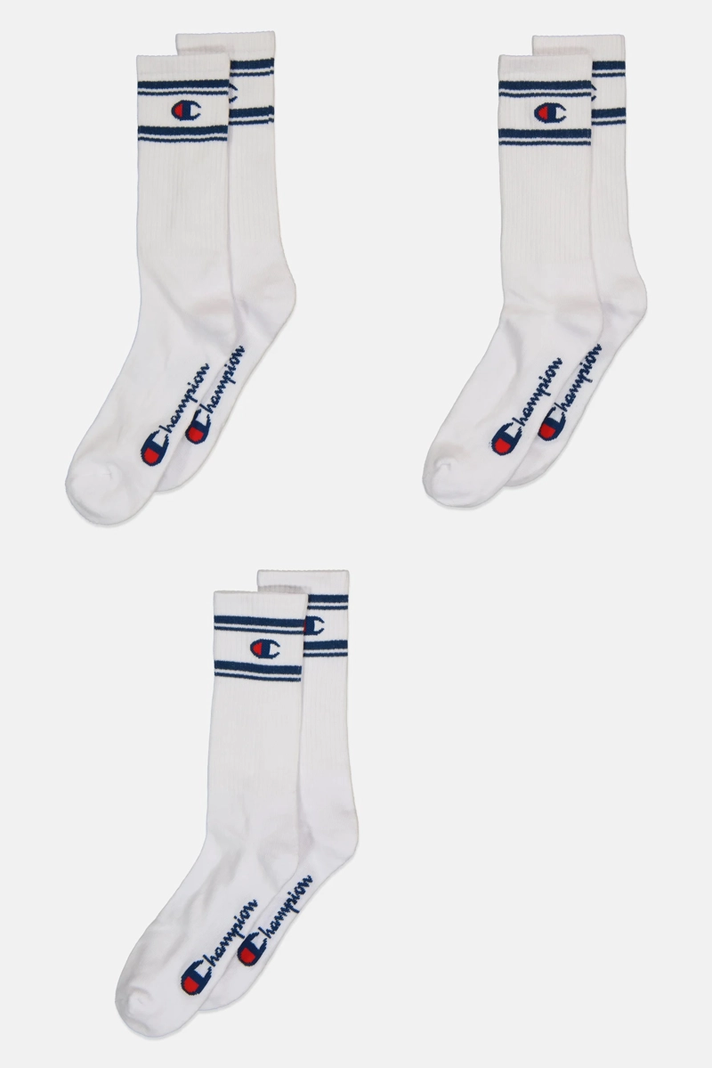 CALCETINES PACK 3 PARES CHAMPION UNISEX CREW DEPORTIVOS BL - 7