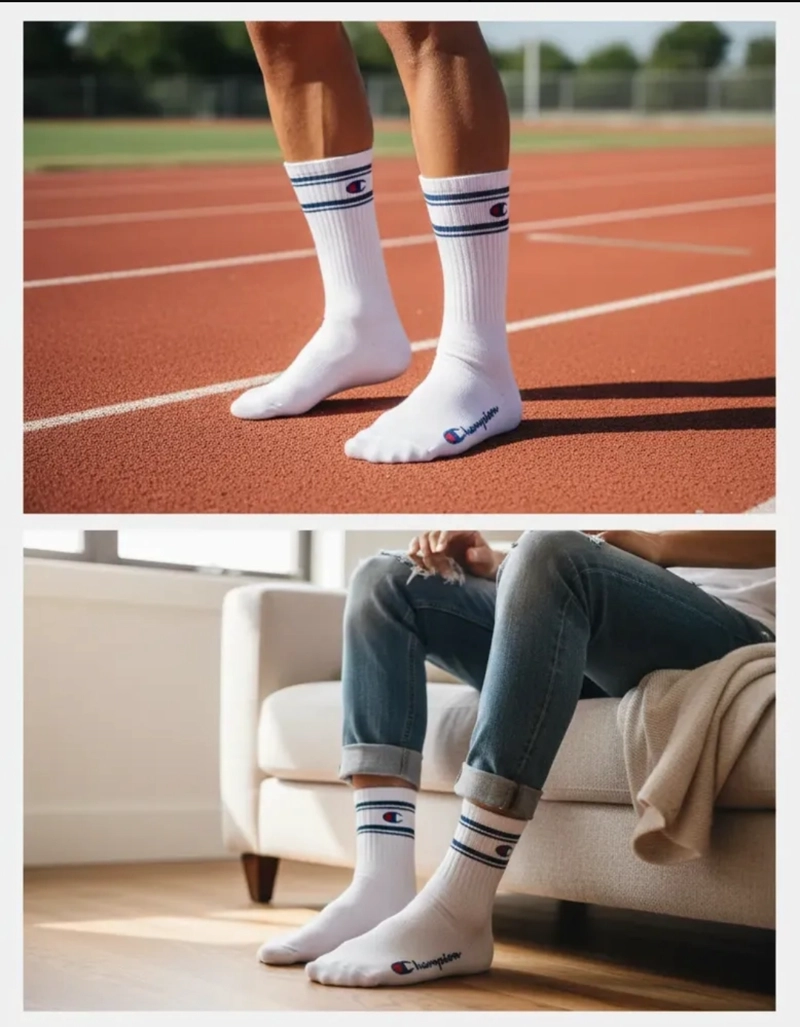 CALCETINES PACK 3 PARES CHAMPION UNISEX CREW DEPORTIVOS BL - 8