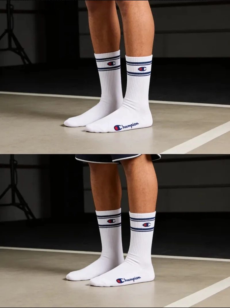 CALCETINES PACK 3 PARES CHAMPION UNISEX CREW DEPORTIVOS BL - 10
