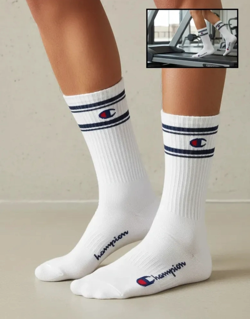 CALCETINES PACK 3 PARES CHAMPION UNISEX CREW DEPORTIVOS BL - 12