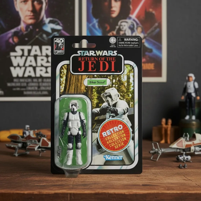 FIGURA STAR WARS BIKER SCOUT RETRO COLLECTION KENNER RETURN - 7
