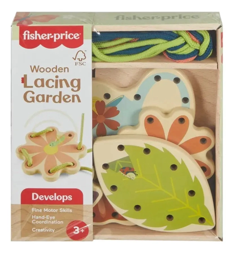 FISHER PRICE JUGUETE PARA BEBE S JARDIN DE MADERA Y CORDONES - 1