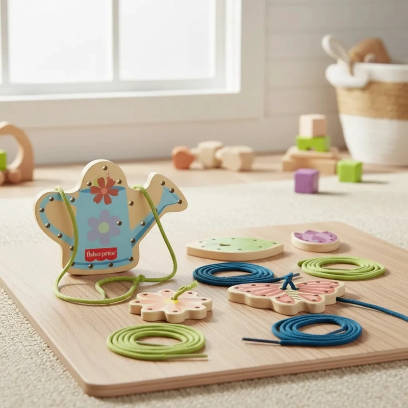 FISHER PRICE JUGUETE PARA BEBE S JARDIN DE MADERA Y CORDONES - 11