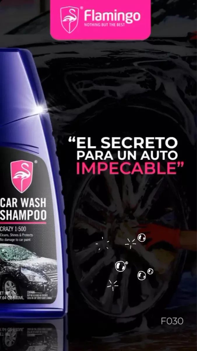 SHAMPOO DE AUTOS CONCENTRADO 500ML FLAMINGOCHILE - 2