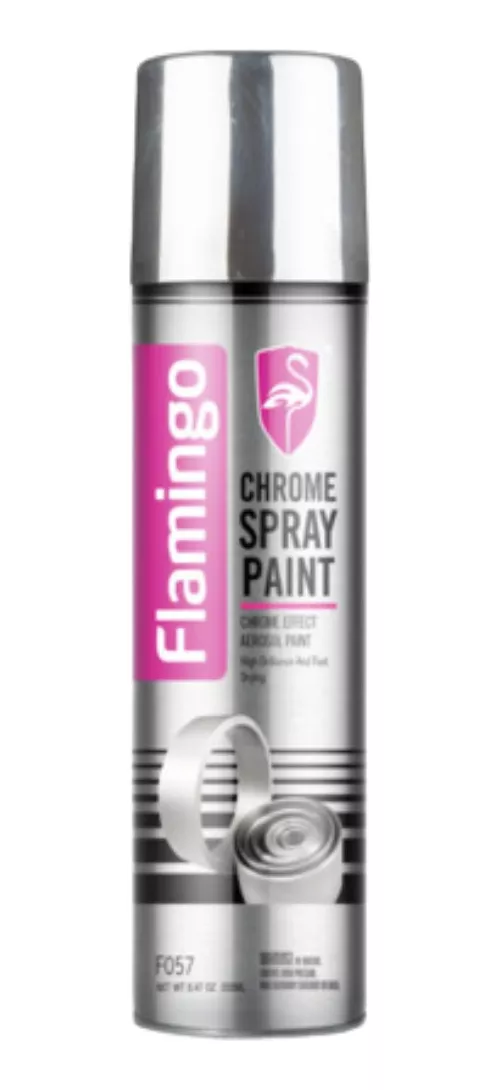 PINTURA SPRAY EFECTO CROMO PREMIUM 330 ML FLAMINGOCHILE - 1
