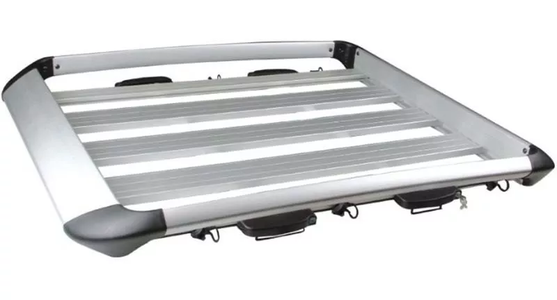 PARRILLA AUTO ALUMINIO 129 CMS X 99 CMS + LLAVE SEGURIDAD - 1