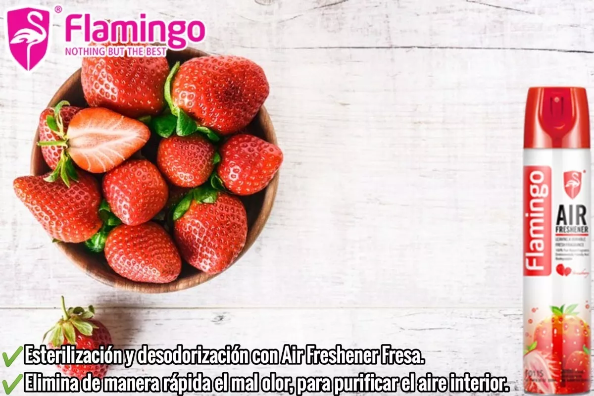 DESODORANTE AMBIENTAL FRUTILLA 330 ML FLAMINGOCHILE - 3