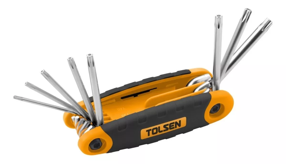 SET HERRAMIENTAS TOLSEN LLAVES 8 PIEZAS ALLEN TORX C/MANGO T AUTOCARS - 1