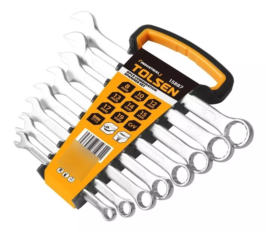 SET HERRAMIENTAS TOLSEN LLAVES 8 PIEZAS PUNTA CORONA 8 19 MM AUTOCARS - 1