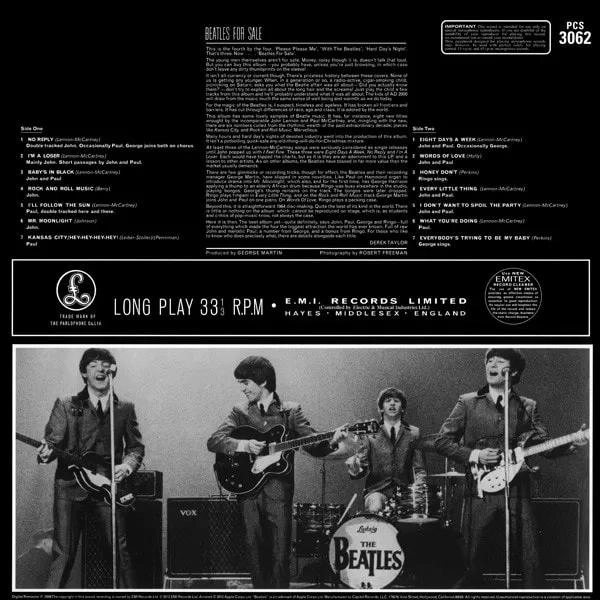VINILO THE BEATLES/ BEATLES FOR SALE REMASTERED STEREO 1LP - 2