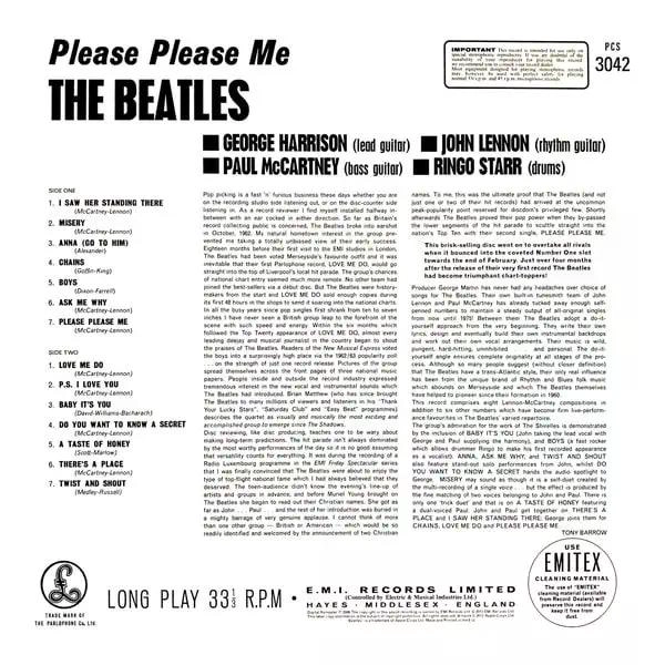 VINILO THE BEATLES/ PLEASE PLEASE ME 1LP - 3