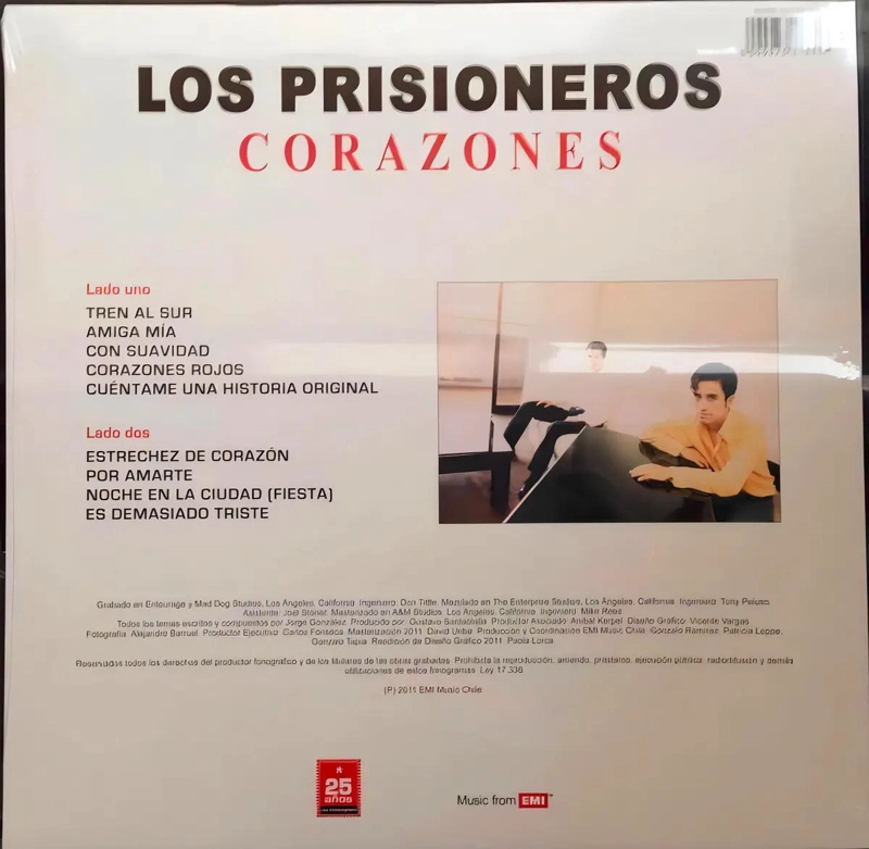 VINILO LOS PRISIONEROS/ CORAZONES 1LP - 3