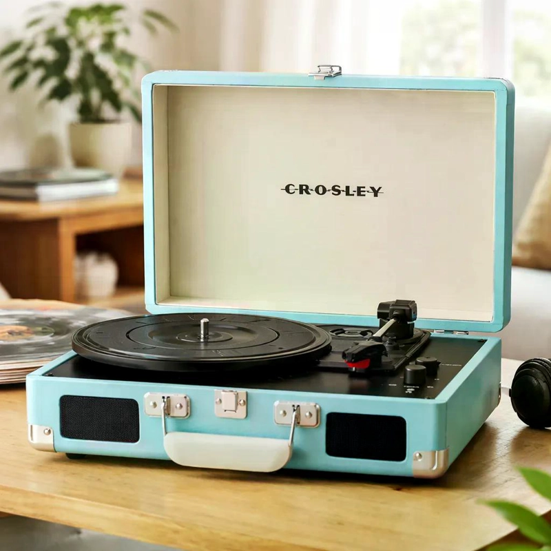 TORNAMESA CROSLEY CRUISER DELUXE CON BLUETOOTH Y ALTAVOCES TURQUESA - 2