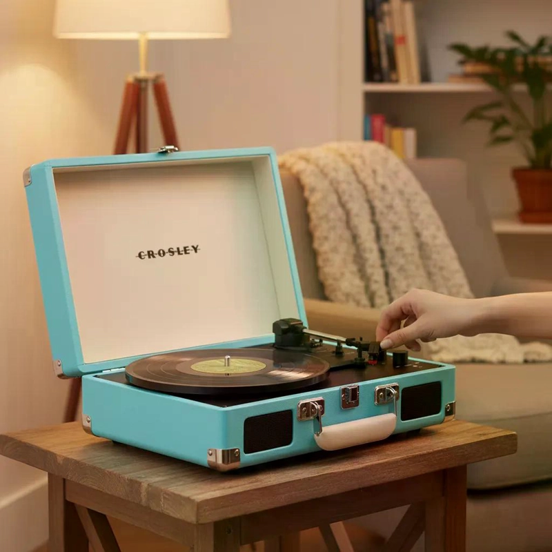TORNAMESA CROSLEY CRUISER DELUXE CON BLUETOOTH Y ALTAVOCES TURQUESA - 8