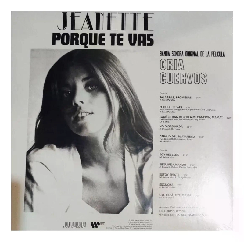 VINILO JEANETTE/ PORQUE TE VAS 1LP - 2