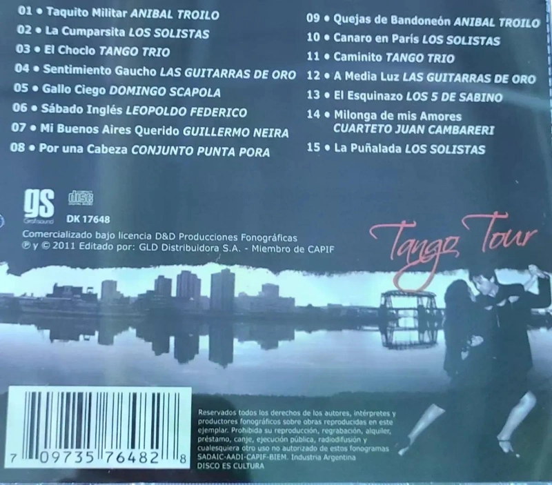 CD TANGO TOUR/ 15 HITS INSTRUMENTALES PARA BAILAR 1CD - 2