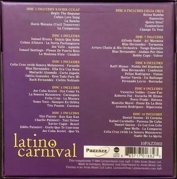CD VARIOS ARTISTAS/ LATINO CARNIVAL 10CD (BOX SET) - 2