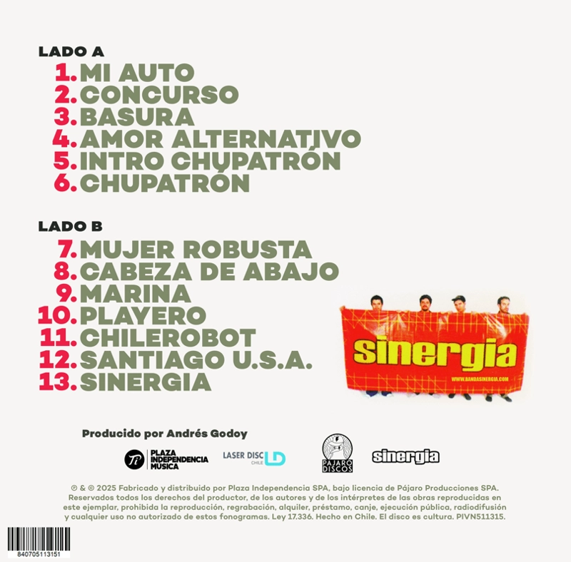 VINILO SINERGIA/ SINERGIA (TRANS BLUE VINYL) 1LP - 1