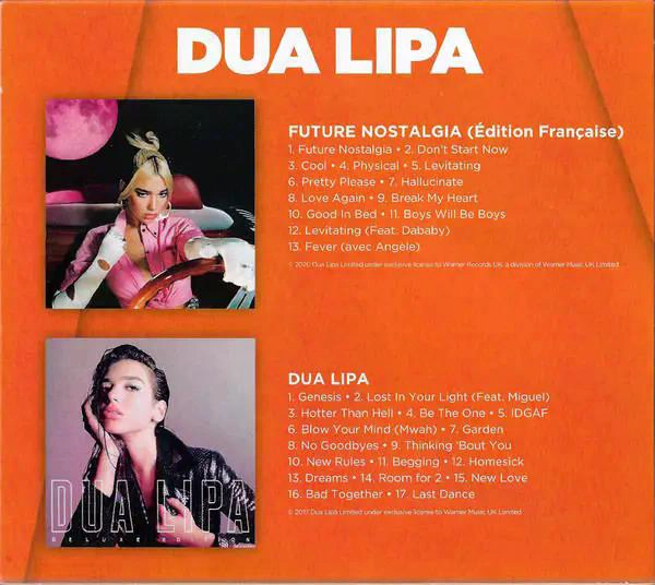 CD DUA LIPA/ FUTURE NOSTALGIA + DUA LIPA 2CD - 2