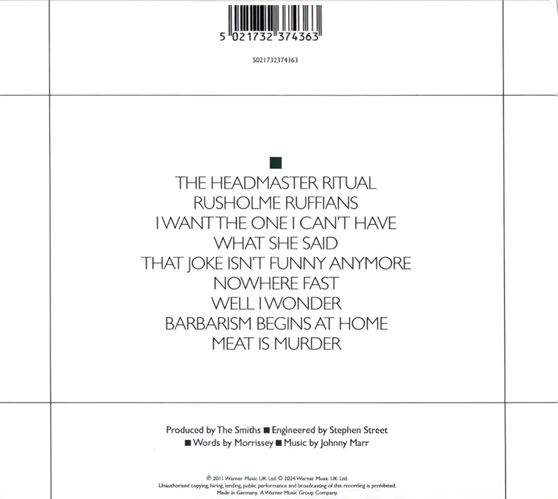 CD THE SMITHS/ MEAT IS MURDER (EUROPE) 1CD - 2